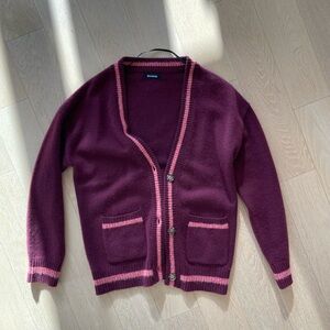 Cashmere Varsity Boyfriend Cardigan Cashmere Retail $328